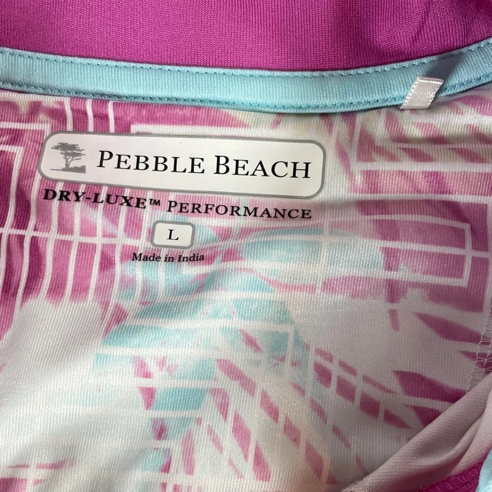 Pebble Beach Dry Luxe Pink Performance Golf Shirt Women’s Large - Picture 4 of 9